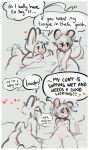  anthro breasts cursing duo embarrassed female female/female genitals hi_res imminent_oral imminent_sex mammal murid murine panken pussy rat rodent 