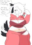 :&lt; anthro asking belly big_breasts big_butt biped black_ears black_sclera black_tail blue_clothing blue_hoodie blue_topwear blush bone bottomwear bra breasts butt canid canine canis christmas clothed clothing digital_media_(artwork) domestic_dog english_text female floppy_ears front_view fur hair hair_over_eye hand_behind_back hi_res holidays hoodie kissy_face mammal narrowed_eyes one_eye_obstructed panties pants pink_belly portrait puppychan puppychan48 red_bottomwear red_bra red_clothing red_hoodie red_panties red_pants red_topwear red_underwear shaded short_hair simple_background simple_shading solo speech_bubble standing tail_motion tailwag text three-quarter_portrait topwear tsundere underwear white_background white_hair 