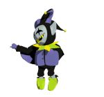  2018 animated anthro blue_skin clothed clothing dancing deltarune digital_media_(artwork) fortnite gloves hat humanoid imp jester jevil_(deltarune) legwear looking_at_viewer male not_furry open_mouth pointy_ears simple_background smile solo teeth unknown_artist video_games yellow_teeth 