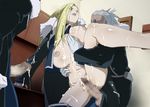  breast_grab breasts censored cum cum_on_body cum_on_breasts cum_on_hair cum_on_upper_body fullmetal_alchemist grabbing ice-place ice_place miles miles_(fullmetal_alchemist) olivier_armstrong olivier_mira_armstrong penis 