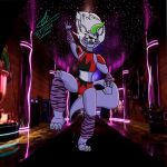  animatronic anthro canid canine canis cosmosarts female five_nights_at_freddy&#039;s five_nights_at_freddy&#039;s:_security_breach hair hi_res machine mammal robot roxanne_wolf_(fnaf) scottgames solo video_games white_hair wolf 