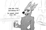  annoyed anthro candle demon dialogue facial_piercing holding_glass holding_object horn humor looking_at_viewer male mangoyena nipples nose_piercing nose_ring nude piercing satanic sketch solo star_symbol talking_to_viewer 