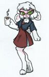  anthro bottomwear bovid caprine clothing container cup dawn_bellwether disney eyewear female glasses low_res mammal pace-maker secretary sheep sheep_girl short skirt solo wool_(disambiguation) zootopia 
