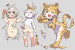  animal_humanoid blush bodily_fluids body_writing bodypaint brush buttplug buttplug_tail chibi collar fake_tail felid felid_humanoid female hair hanetsuki hi_res human humanoid kemono mammal mammal_humanoid open_mouth paddle paintbrush pantherine pantherine_humanoid plug_(sex_toy) sakamoto_ahiru sex_toy short_hair shuttle species_transformation spiral_eyes surprise sweat sweatdrop tiger_humanoid transformation undressing_another 