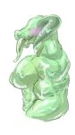  2021 abs anthro biceps big_pecs blush bound dragon encasement goo_creature goo_humanoid goo_transformation green_body grove_(game) grove_(regalbuster) hi_res humanoid lips long_tongue male multicolored_body multicolored_scales muscular muscular_anthro muscular_arms muscular_male pecs pink_eyes scales scalie side_view slime solo symbiote tan_body tan_scales teal_scales thick_lips tongue tongue_out traditional_media_(artwork) transformation triceps two_tone_body two_tone_scales wingless_dragon yunu38 