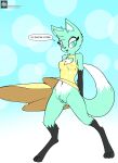  anthro bottomless canid canine chest_tuft clothed clothing dress erect_nipples female fennec fours_(artist) fox fur genitals green_body green_fur hi_res looking_at_viewer mammal nipples pussy slushi_(chikn_nuggit) solo summer_dress tuft yellow_clothing yellow_dress 
