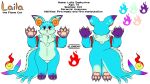  anthro claws exotic_species fire fish_tail hi_res inner_ear_fluff laila_zephyrine male model_sheet neck_tuft paws slim solo teenager tuft unusual_anatomy unusual_tail young 