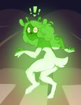  anthro antlers butt capreoline cervid deer_in_headlights deltarune female glowing glowing_body glowing_eyes green_body headlights highway hooves horn humor looking_at_viewer mammal meme night noelle_holiday nude reindeer road solo surprised_expression undertale_(series) unknown_artist video_games 