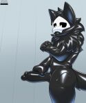  anthro canid canine canis changed_(video_game) male mammal masturbation puro_(changed) savourysausages solo wolf 
