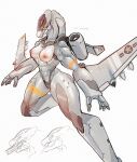 2022 absurd_res agitype01 aircraft anthro breasts female genitals grey_body hi_res living_aircraft living_machine living_vehicle machine nipples non-mammal_breasts non-mammal_nipples orange_sclera pussy simple_background solo vehicle white_background white_eyes wide_hips 