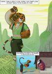  bovid caprine comic dreamworks duo felid feline female goat hi_res kung_fu_panda mammal master_tigress narration pantherine sabrotiger tiger 