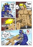  abs after_sex angry anthro aquatic_dragon balls begging_for_more big_penis blonde_hair blue_body blue_glow blue_penis blue_scales bodily_fluids brown_body brown_fur brown_penis canid canine canis comic cum cum_drip cum_in_ass cum_inside cum_on_penis cum_string day dialogue domestic_dog dragon dripping duo ear_fins ear_frill english_text erection exclamation_point fin fist frill_(anatomy) fur genital_fluids genitals gharne glans glowing glowing_eyes grey_body grey_scales guss_(vju79) hair head_crest head_fin head_frill hi_res humanoid_genitalia humanoid_penis imminent_rape male male/male mammal marine muscular muscular_anthro muscular_arms muscular_male nipples nude outside pecs penis profanity pushing role_reversal scales scalie shocked sky standing text vein veiny_penis vju79 wolf 