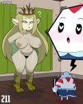  &lt;3 &lt;3_eyes adventure_time big_breasts breasts candy cartoon_network clothed clothing crossgender dessert female food food_creature hi_res humanoid larger_female living_candy maid_uniform mtf_crossgender panties peppermint_butler size_difference somescrub topless underwear uniform 