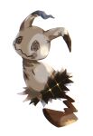  +_+ absurdres commentary_request disguise full_body glowing glowing_eyes highres mimikyu no_humans nume_0859 pokemon pokemon_(creature) simple_background solo white_background yellow_eyes 