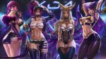  4girls ahri_(league_of_legends) akali animal_ears evelynn_(league_of_legends) k/da_(league_of_legends) kai&#039;sa league_of_legends lexaiduer multiple_girls 