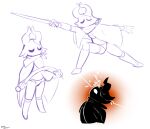  2022 action_pose anthro arthropod bandanna blush bodily_fluids bottomwear cape clothing exoskeleton eyes_closed fan_character felino felivessel hi_res holding_object holding_sword holding_weapon hollow_knight kerchief male melee_weapon multiple_scenes no_pupils pose rapier simple_background solo spot_color sword team_cherry tears vessel_(species) video_games weapon white_background white_eyes 