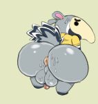  animal_crossing anteater anthro antonio_(animal_crossing) anus balls big_balls big_butt bodily_fluids butt chubby_male genitals hi_res huge_butt looking_at_viewer male mammal nintendo penis pilosan short_stack simplybobcat solo sweat sweaty_balls sweaty_butt sweaty_genitalia video_games xenarthran 