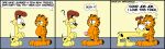  balls canid canine canis comic domestic_cat domestic_dog duo english_text felid feline felis fellatio feral forced garfield_(series) genitals hi_res holding_ears inprogress male male/male mammal odie_the_dog oral penile penis sex text 