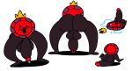  anthro balls big_butt bodily_fluids butt checker crown cum deltarune genital_fluids genitals king_round male penis solo superiorfox undertale_(series) video_games 