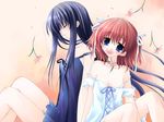  bangs copyright_request flat_chest highres multiple_girls ribbon sakurazawa_izumi wallpaper 