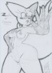  2021 anthro anthrofied blush bodily_fluids breasts female fluffy fluffy_tail genital_fluids genitals graphite_(artwork) hand_on_hip lunaris_parukia markings medium_breasts navel nintendo nipples nude open_mouth pok&eacute;mon pok&eacute;mon_(species) pok&eacute;morph pussy pussy_juice solo stop_gesture traditional_media_(artwork) video_games zangoose zelia_(lunaris_parukia) 