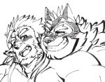  anthro anthro_dominating_humanoid blush duo exe_exem felid grin huckle humanoid lifewonders live-a-hero male male/male mammal pantherine ryekie_(live-a-hero) sketch smile tiger video_games 