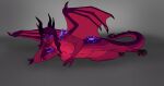  anthro breasts chivaran dragon female glowing glowing_eyes hi_res nude pinup pose red_dragon sketch solo wings 