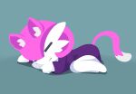  2021 :3 absurd_res cat_ear cat_tail chibi clothing enrique849 eyes_closed female fusion gardevoir grey_background hair hi_res humanoid nintendo not_furry pink_hair pok&eacute;mon pok&eacute;mon_(species) pok&eacute;mon_fusion signature simple_background sleeping solo video_games 