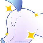  absol alpha_channel ambiguous_gender butt butt_focus featureless_crotch feral legs_together mammal nintendo pok&eacute;mon pok&eacute;mon_(species) raised_tail simple_background solo somethingstarry sparkles sticker transparent_background video_games 