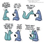  1:1 blue_body blue_fox_(foxes_in_love) blue_fur blue_tail canid canine comic dialogue duo english_text feral fox foxes_in_love fur green_body green_fox_(foxes_in_love) green_fur green_tail hi_res male_(lore) mammal phone shadow simple_background text url 