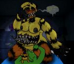  bed chick duo female five_nights_at_freddy&#039;s five_nights_at_freddy&#039;s_4 furniture genitals male nightmare_chica_(fnaf) pussy repairfag scottgames sex video_games 