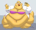  alphys anthro belly big_belly big_breasts bra breasts buckteeth cleavage clothed clothing coat container cup cutlery deep_navel dewlap_(anatomy) double_chin dropping_object dymdraws eating embarrassed english_text eyewear fat_rolls female flabby_arms food fork front_view glasses holding_cup holding_object huge_breasts huge_hips huge_thighs hyper hyper_hips kitchen_utensils lab_coat lizard looking_at_viewer morbidly_obese morbidly_obese_anthro morbidly_obese_female navel noodles obese obese_anthro obese_female open_clothing open_coat open_topwear overweight overweight_anthro overweight_female panties pattern_clothing pigeon_toed reptile scales scalie signature simple_background skimpy solo standing teeth text thick_neck thick_tail thick_thighs tools topwear undertale undertale_(series) underwear video_games wide_hips yellow_body yellow_scales 