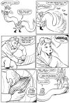  2022 anthro apode black_and_white bodily_fluids clothed clothing comic dialogue digital_media_(artwork) draconcopode dragon duo ear_piercing english_text equid equine female fondling genital_fluids genitals gustav_(here_there_be_dragons) horn horse jewelry karno legless long_tail looking_pleasured male male/female mammal monochrome multi_genitalia naga nude partially_clothed piercing pussy pussy_juice reptile scale_(disambiguation) scales scalie serpentine simple_background slit snake speech_bubble surprise text wings zashy 