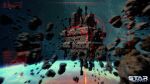  asteroid boulder building damaged english_text glowing heads-up_display highres landscape logo molten_rock motion_blur outdoors planet realistic rock science_fiction sky space space_craft space_station star_(sky) star_conflict starry_sky 