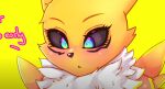  anthro bandai_namco dialogue digimon digimon_(species) fur renamon text white_body white_fur yellow_body yellow_fur 