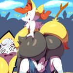  1:1 absurd_res alolan_vulpix anal anal_penetration anthro balls_deep big_butt braixen butt canid canine cowgirl_position female feral fox from_front_position fur hi_res looking_back male male/female mammal nintendo on_bottom on_top penetration pok&eacute;mon pok&eacute;mon_(species) public public_sex regional_form_(pok&eacute;mon) sex spiral_eyes spread_legs spreading trinity-fate62 video_games white_body white_fur 