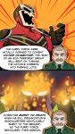  2019 anthro building_fire clothing comic dialogue duo english_text evil_face evil_grin exposition facial_hair fire furry_force hi_res human komoroshi_(artist) lair laugh machine male mammal military military_uniform mustache not_furry robot smile spandex speech_bubble supervillain text tight_clothing uniform victor_vivisector_(furry_force) 