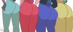  absurd_res anthro azulejo big_butt butt equid equine female friendship_is_magic group hasbro hi_res horn horse leggins mammal my_little_pony princess_cadance_(mlp) princess_celestia_(mlp) princess_luna_(mlp) twilight_sparkle_(mlp) wide_hips winged_unicorn wings 