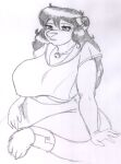  2006 accessory anthro bell belly big_breasts bottomwear breasts clothed clothing danellz felid female furgonomics hair huge_breasts jewelry kathy_(danellz) lion mammal necklace pantherine pants pregnant ring shirt sketch solo tail_accessory tail_jewelry tail_ring topwear 