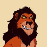  2022 black_nose disney felid feral lazy_lions lewdookami lion mammal nft pantherine parody scar scar_(the_lion_king) simple_background solo the_lion_king 