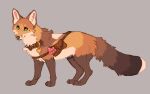  2022 4_toes ambiguous_gender brown_body brown_fur canid canine digital_media_(artwork) feet feral fox fur green_eyes grey_background hoot_(artist) mammal orange_body orange_fur paws simple_background solo toes 