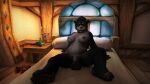  animal_genitalia anthro balls blizzard_entertainment breasts exhibitionism genitals herm hi_res intersex looking_at_viewer nipples nude penis penis_tip sheath slightly_chubby spread_legs spreading video_games warcraft 