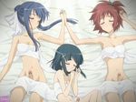  3girls aoi_nagisa bed futanari multiple_girls penis photoshop sleeping strawberry_panic strawberry_panic! 