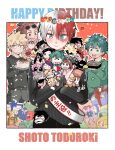  1boy aoyama_yuuga artist_name ashido_mina asui_tsuyu bakugou_katsuki bakugou_mitsuki birthday birthday_cake blue_eyes blush boku_no_hero_academia border bouquet box burn_scar cake candle casual character_name chibi confetti doll english_text eraser_head_(boku_no_hero_academia) food fruit gift gift_bag gift_box grey_eyes hagakure_tooru hair_between_eyes happy_birthday head_wreath heterochromia highres holding holding_bouquet holding_doll holding_food holding_person iida_tenya jirou_kyouka kaminari_denki kirishima_eijirou kouda_kouji long_bangs male_focus midoriya_izuku mineta_minoru multicolored_hair ojiro_mashirao open_mouth outside_border pino_(boku_no_hero_academia) red_hair rody_soul satou_rikidou scar scar_on_face sero_hanta short_hair shouji_mezou shoulder_sash signature smile snow solo sparkle split-color_hair strawberry todoroki_shouto tokoyami_fumikage two-tone_hair uraraka_ochako white_border white_hair yaoyorozu_momo yui6157 