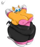  2017 alpha_channel anthro bat_wings big_breasts breasts bulging_breasts chiropteran cleavage clothed clothing female hands_behind_head kneeling lillazar_(artist) looking_at_viewer mammal membrane_(anatomy) membranous_wings morbidly_obese nipple_outline obese obese_anthro obese_female one_eye_closed overweight overweight_anthro overweight_female rouge_the_bat sega signature simple_background small_head solo sonic_the_hedgehog_(series) transparent_background wings wink winking_at_viewer 