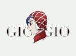  1boy black_eyes copyright_name guido_mista hat highres jojo_no_kimyou_na_bouken kogatarou male_focus portrait profile ribbed_sweater solo sweater turtleneck vento_aureo 