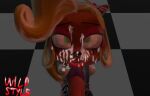  accessory activision animal_humanoid anthro bandicoot black_nose blonde_hair blush bodily_fluids checkered_floor clothed clothing coco_bandicoot crash_bandicoot_(series) cum cum_on_cheek cum_on_face duo evil_coco eyebrows female female/female first_person_view flower flower_in_hair fur genital_fluids genitals green_eyes gynomorph hair hair_accessory hi_res humanoid humanoid_genitalia humanoid_penis intersex intersex/female kneeling looking_at_viewer makeup mammal mammal_humanoid marsupial mascara mascara_tears open_mouth orange_body orange_fur orange_penis overalls penis plant ponytail raised_eyebrow rodent rodent_humanoid shirt sitting smile teeth topwear video_games white_clothing white_shirt white_topwear wildstyle_(artist) 