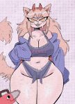  ambiguous_gender animate_inanimate anthro breasts chainsaw_man clothing domestic_cat duo felid feline felis female feral fluffy fluffy_tail hair hi_res horn jacket long_hair long_tail mammal open_mouth panties pink_body pink_hair pochita_(chainsaw_man) power_(chainsaw_man) puppychan48 topwear underwear 