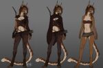  2020 3:2 4_toes 5_fingers absurd_res anthro breasts brown_hair caracal caracal_(genus) clothed clothing digital_media_(artwork) digitigrade feet felid feline female fingers hair hi_res mammal navel solo tatiilange text toes url 