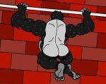  5:4 anthro ape autry autry(stephen_arts) bodily_fluids butt exercise feet gorilla haplorhine hi_res humanoid male mammal muscular muscular_male nude primate solo stephen_arts sweat sweaty_butt sweaty_feet sweaty_legs workout 
